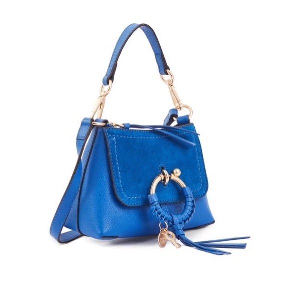 🔥SALE🔥🌟CHLOE🌟🍃SUPER CUTE🍃blue suede🍃🌟bag✨ - Picture 2 of 8